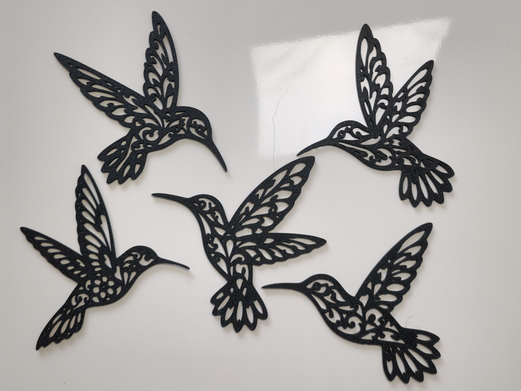Elegante Kolibri-Sammlung 2D Wandkunst Wandbild Wanddeko Wanddekoration