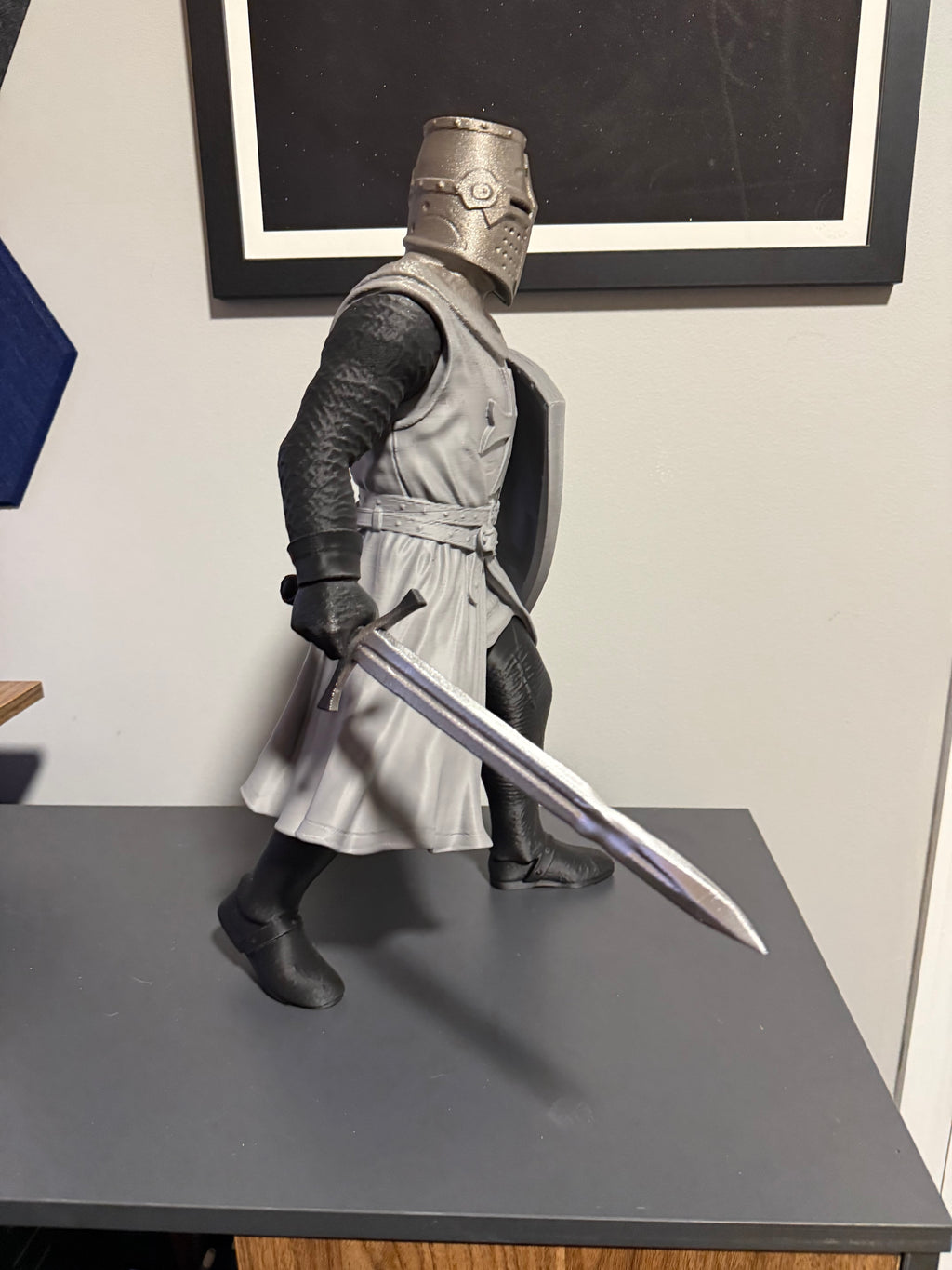 Statue Kreuzritter mittelalterlich 50 cm