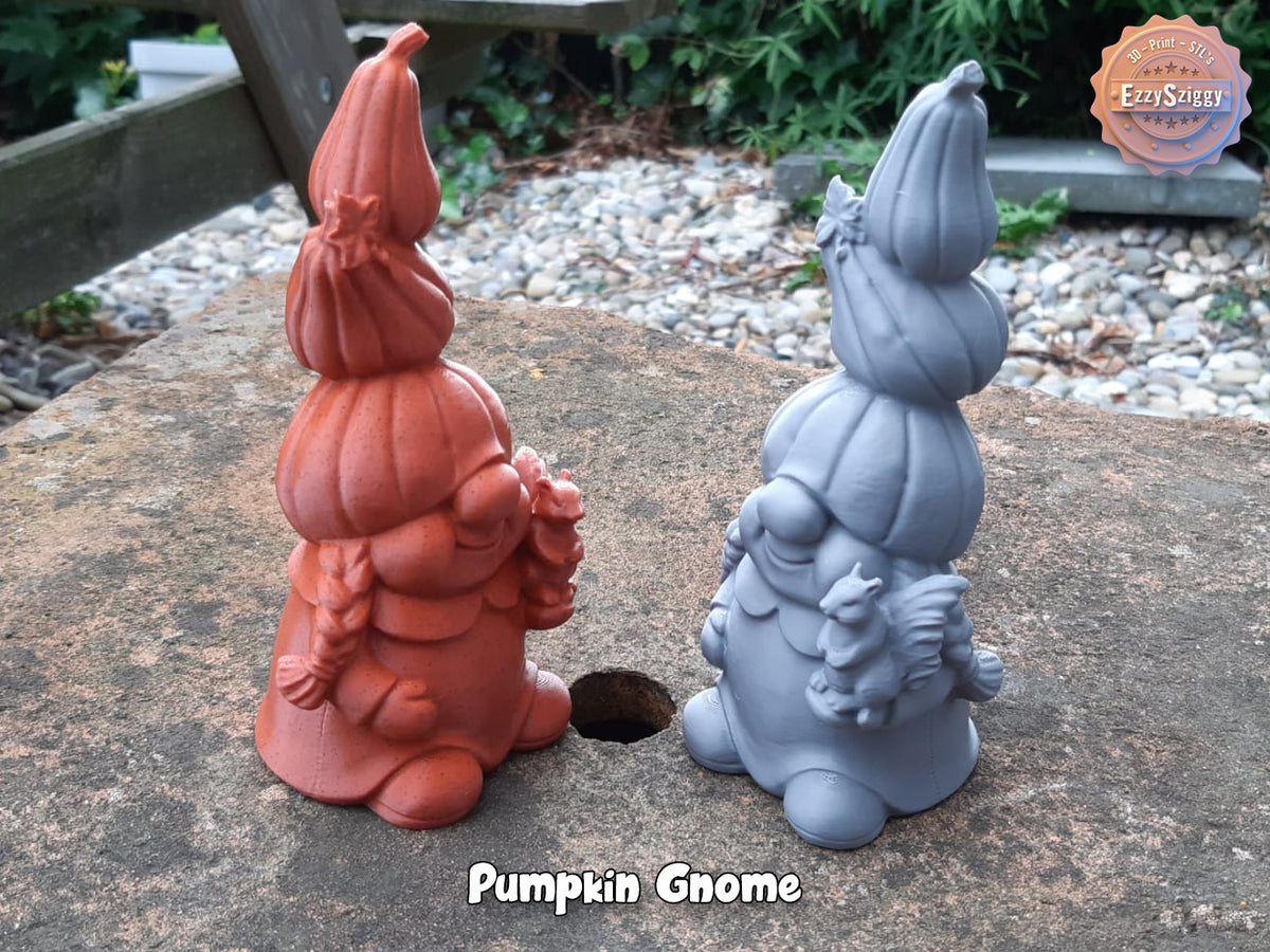 Kürbis-Gnom Figur Deko Statue Halloween Grusel Gothic Horror Gartenzwerg
