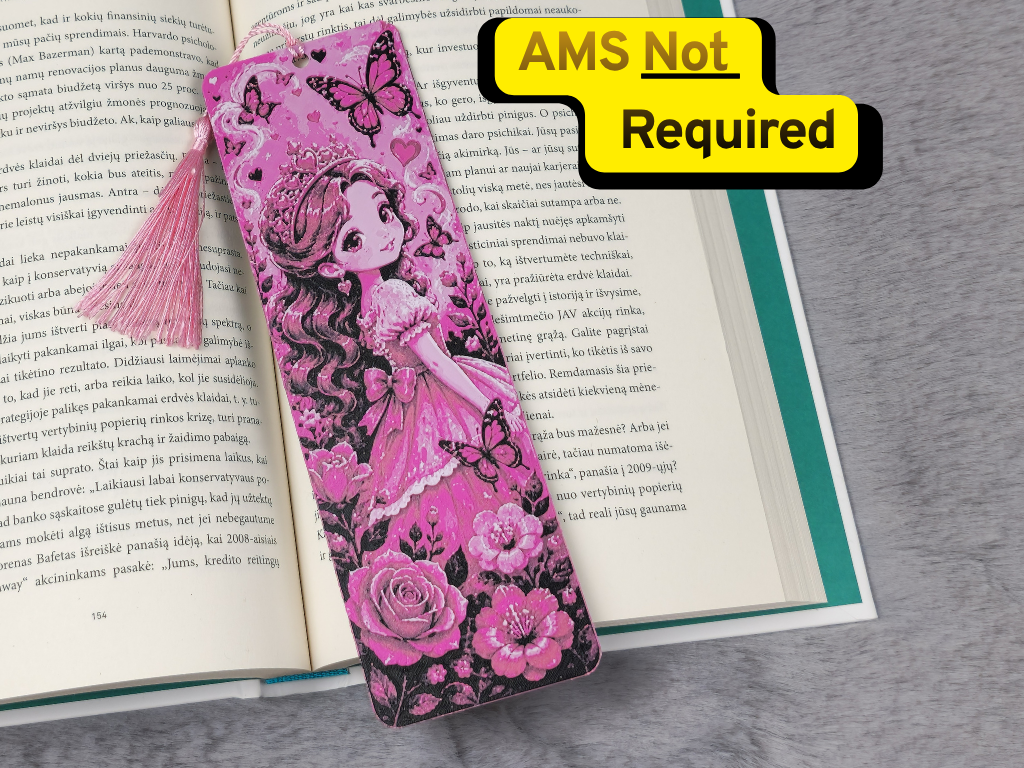 Wandbild Pinke Prinzessin Schmetterling HueForge Lesezeichen mehrfarbig