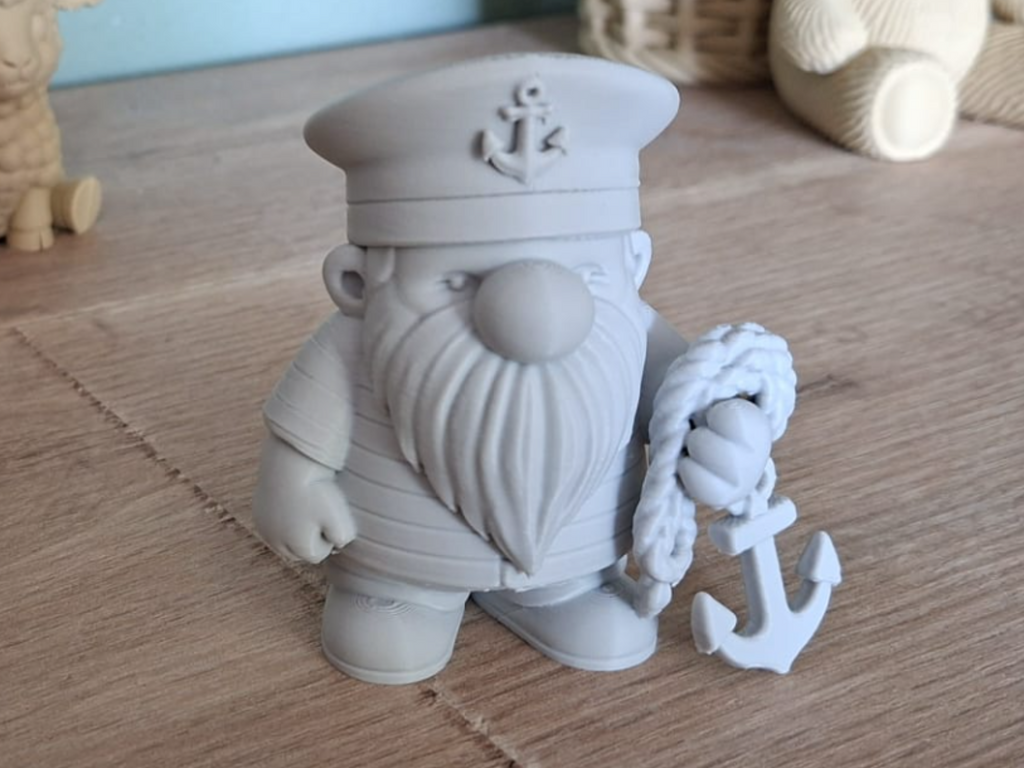 Kapitän Zwerg Nautische Küstenfigur Deko Statue Fantasy Mittelalter Garten