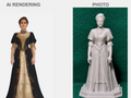 Nachbar Lady Beatrice Ashcombe Figur Deko Statue Puppenhaus Miniatur Vitrine