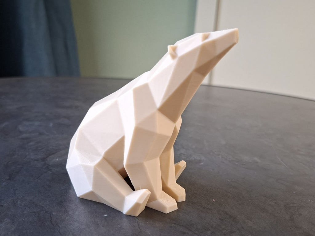 Low Poly Eisbär Modernes Geometrisches Tierdekor Figur Deko Statue Advent