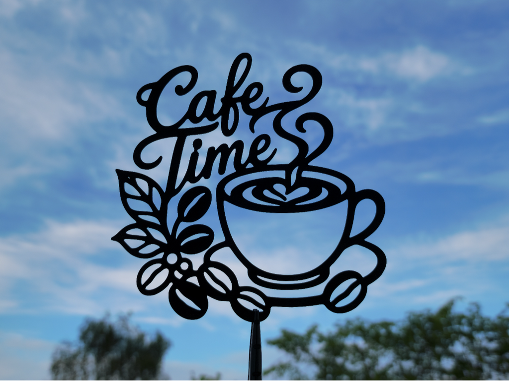 Café Zeit Kaffee 2D Wandkunst Wandbild Wanddeko Wanddekoration Wohnzimmer