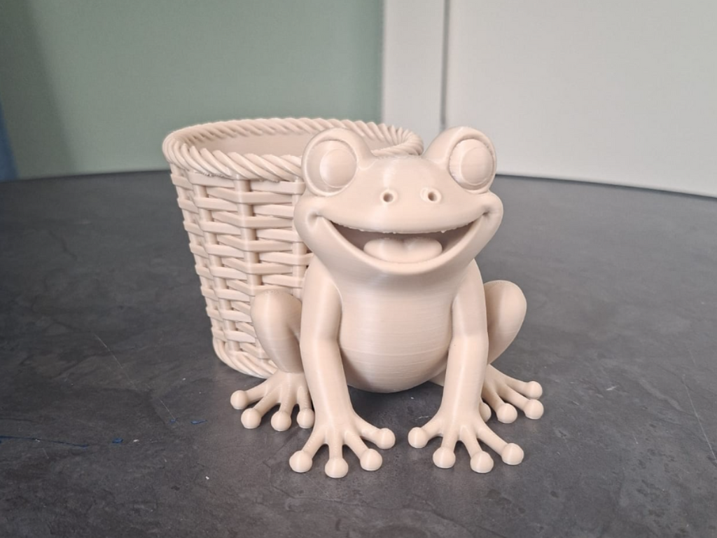 Glücklicher Frosch-Pflanzgefäß-Freund Pflanztopf Blumentopf Übertopf süß