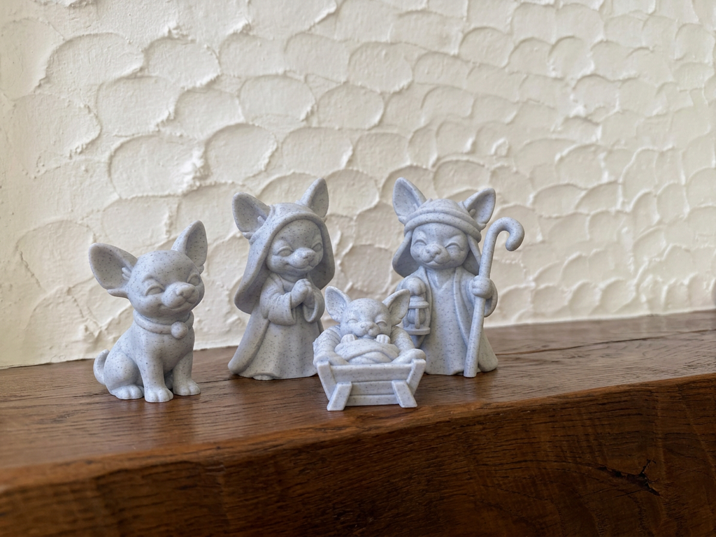 Krippe Chihuahua Weihnachtskrippe Set