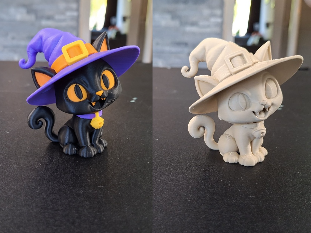 Süße Hexenkatze Ein magischer Halloween-Begleiter Figur Deko Statue Grusel