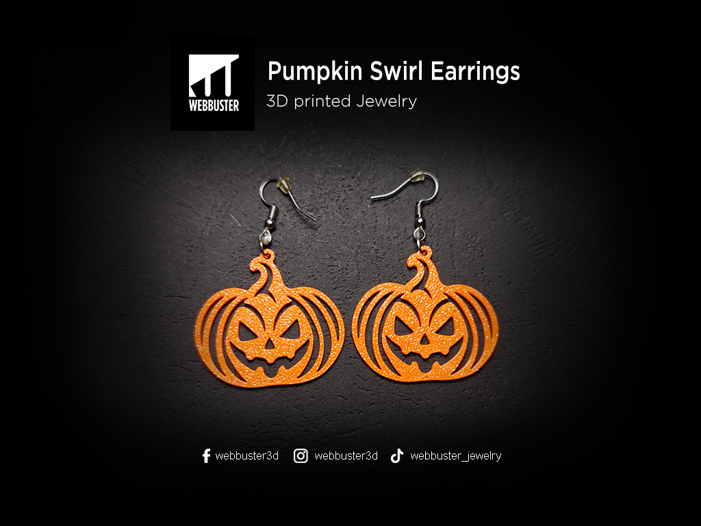 Ohrringe Kürbiswirbel Ohrhänger leicht Damen Mädchen Schmuck Halloween