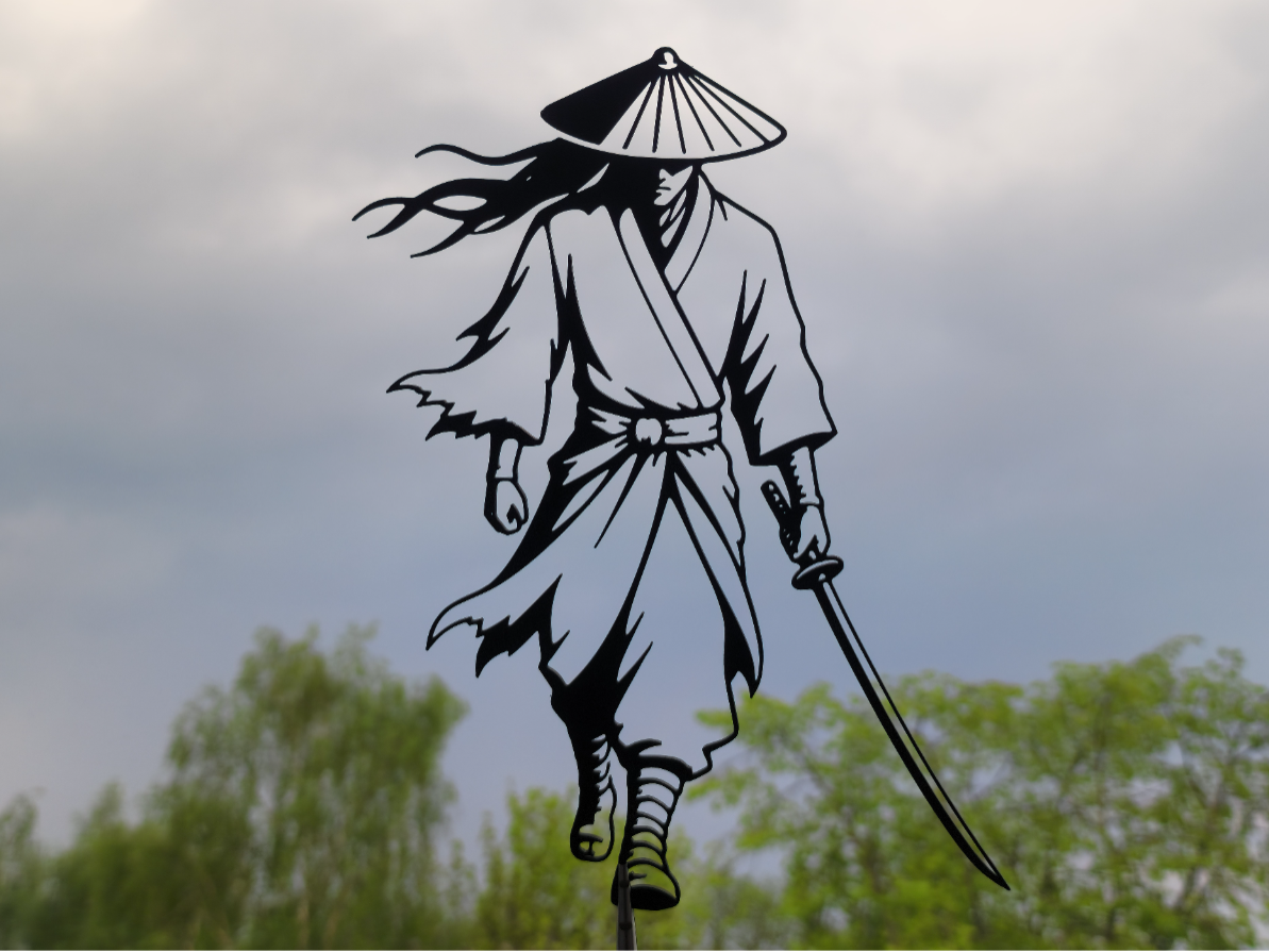 Samurai Krieger 2D Wandkunst Wandbild Wanddeko Wanddekoration Wohnzimmer