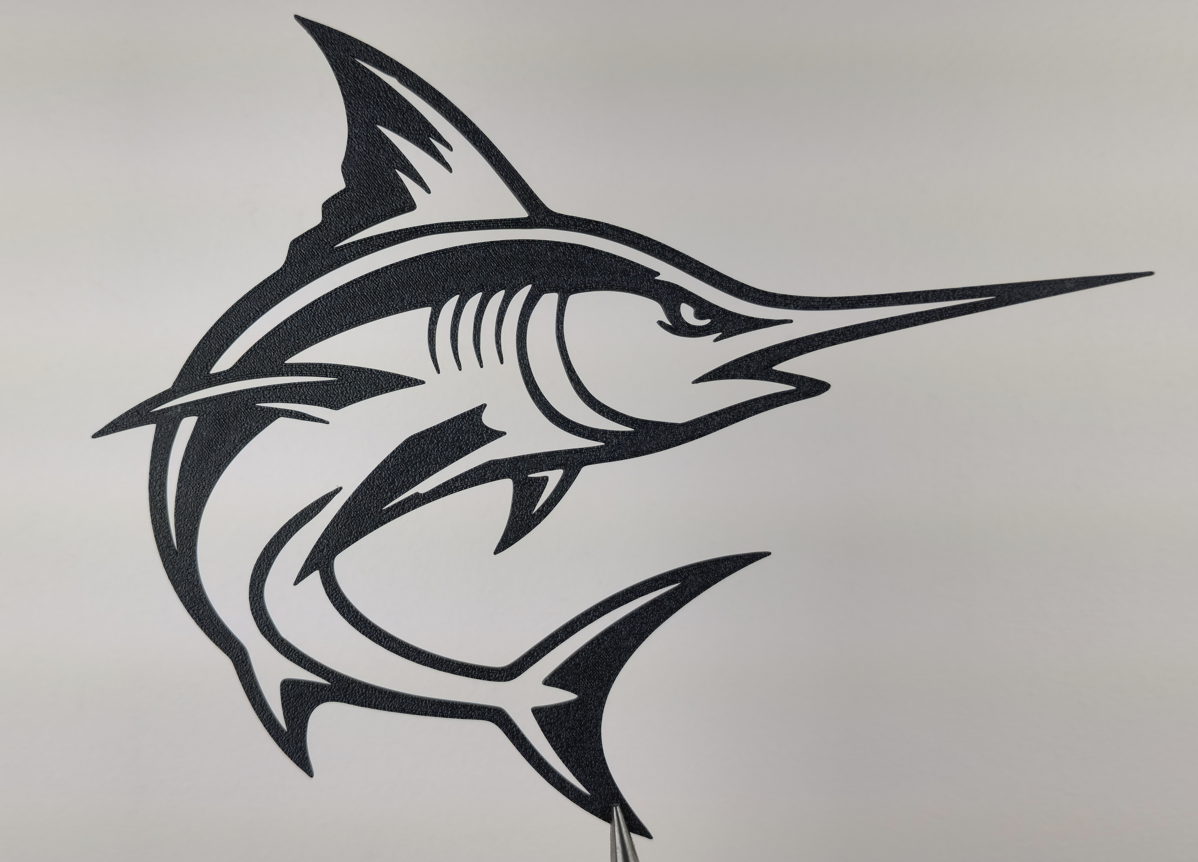Marlin Fisch 2D Wandkunst Wandbild Wanddeko Wanddekoration Tierfigur Tiere
