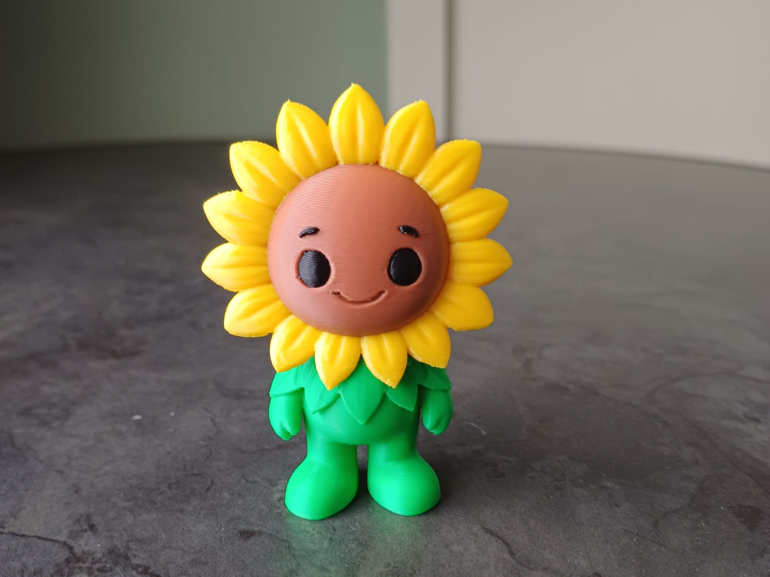 Niedlicher Sonnenblumen-Freund Figur Deko Statue süß Kawaii Skulptur
