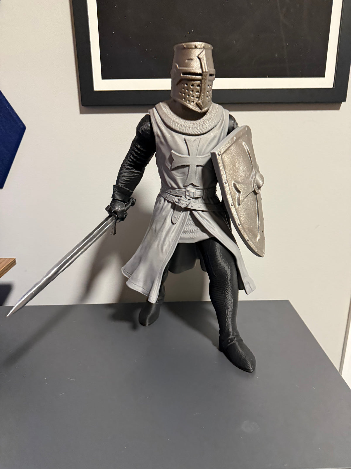 Statue Kreuzritter mittelalterlich 50 cm