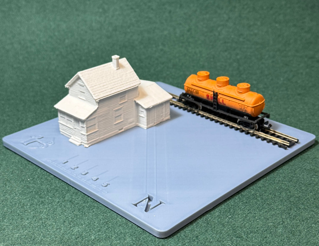 HO & N Struktur Hinterhof-Häuschen Modelleisenbahn H0 Spur N Diorama