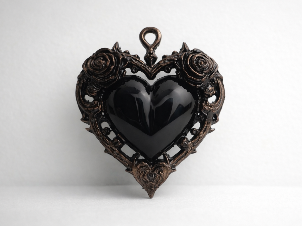 Ewiges Gotisches Rosenherz Figur Deko Statue Valentinstag Liebe Geschenk