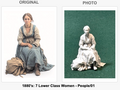 1880er 7 Frauen der Unterschicht Menschen 01 Figur Deko Statue Fantasy