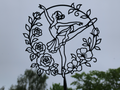 Ballerina Florale 2D Wandkunst Wandbild Wanddeko Wanddekoration Wohnzimmer