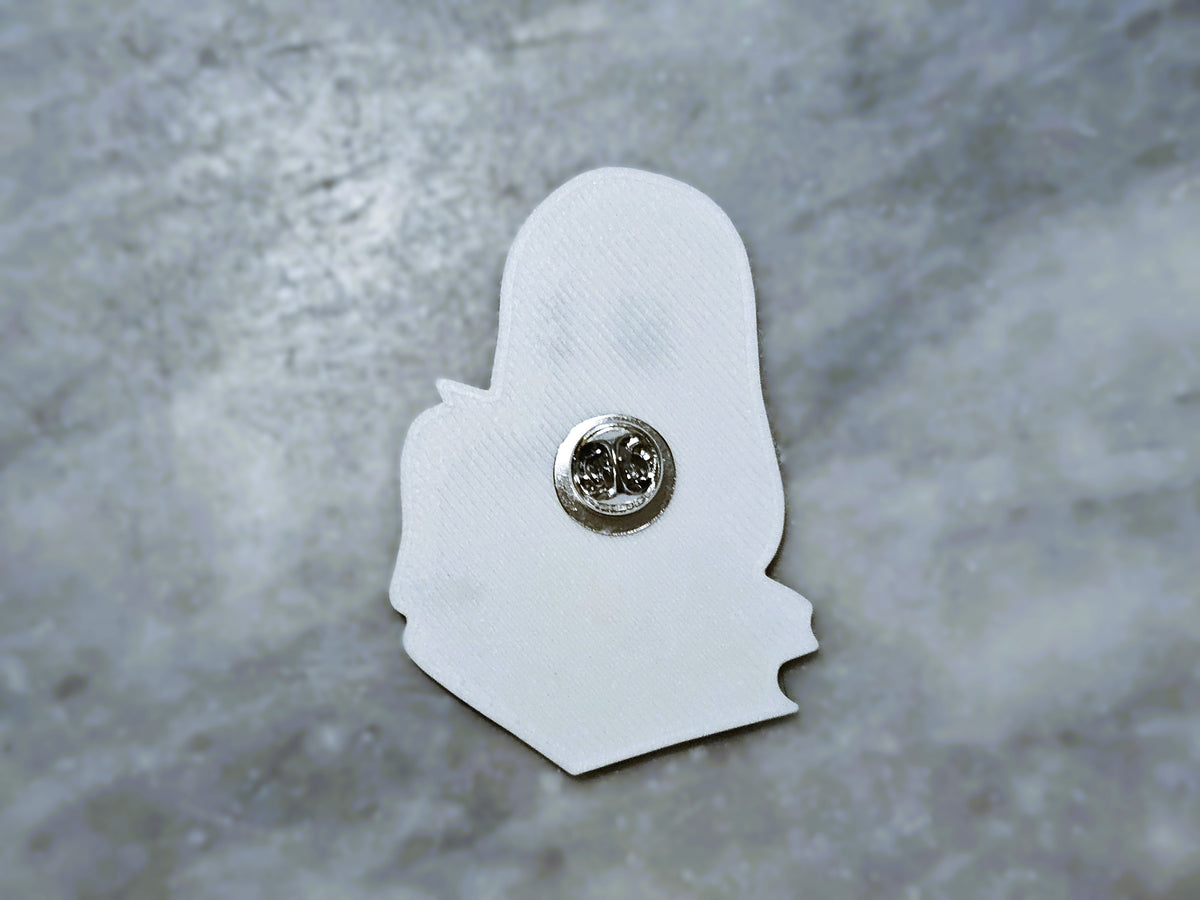 Anstecker Gespenst liest