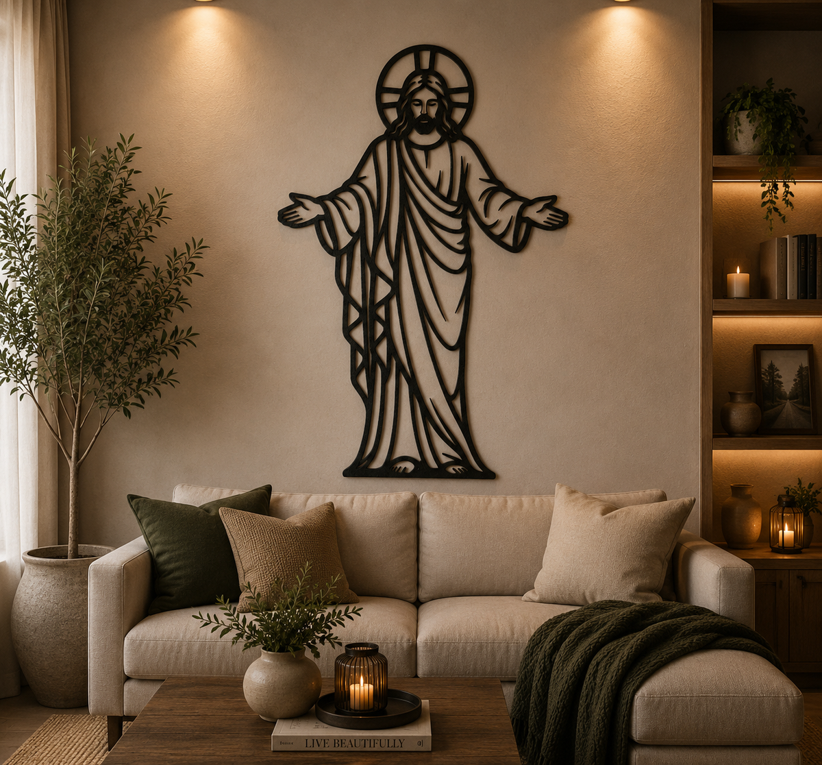 Jesus Christus 2D Wandkunst Wandbild Wanddeko Wanddekoration Wohnzimmer