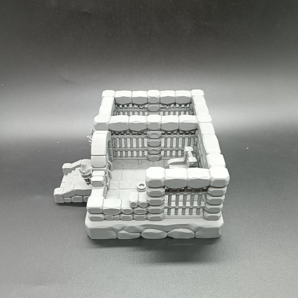 Mittelalterliche Gefängnisszene Gefängnis-Diorama