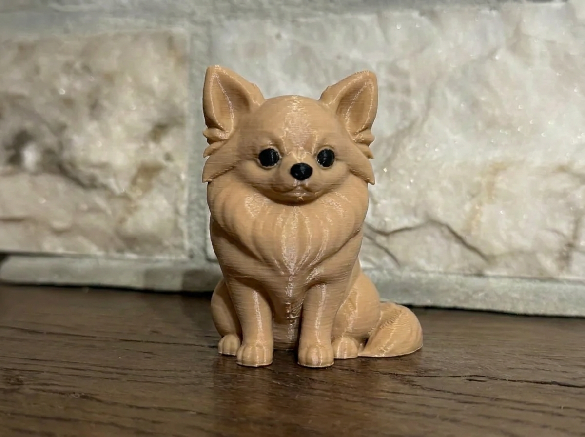 Tierfigur Langhaar-Chihuahua niedlich Deko