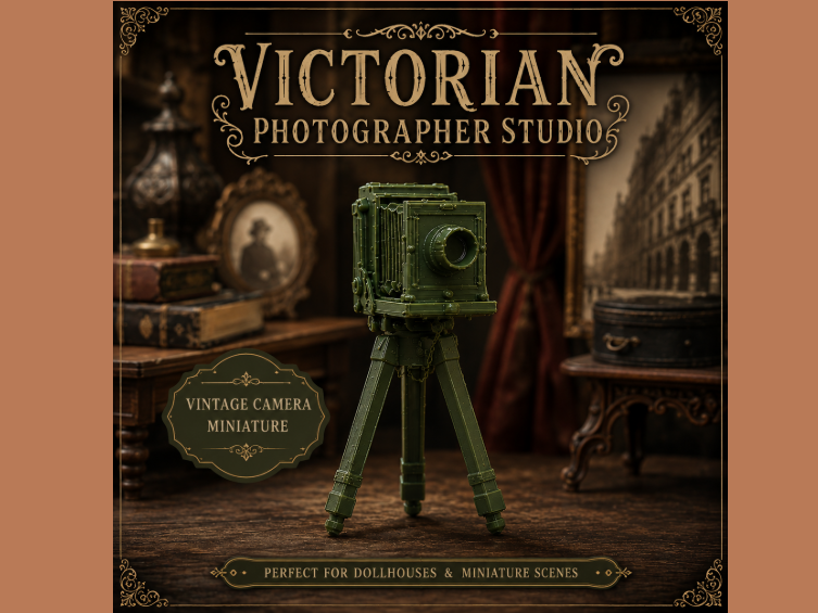 Viktorianische Fotografenstudio Kamera Figur Deko Statue Vintage Nostalgie