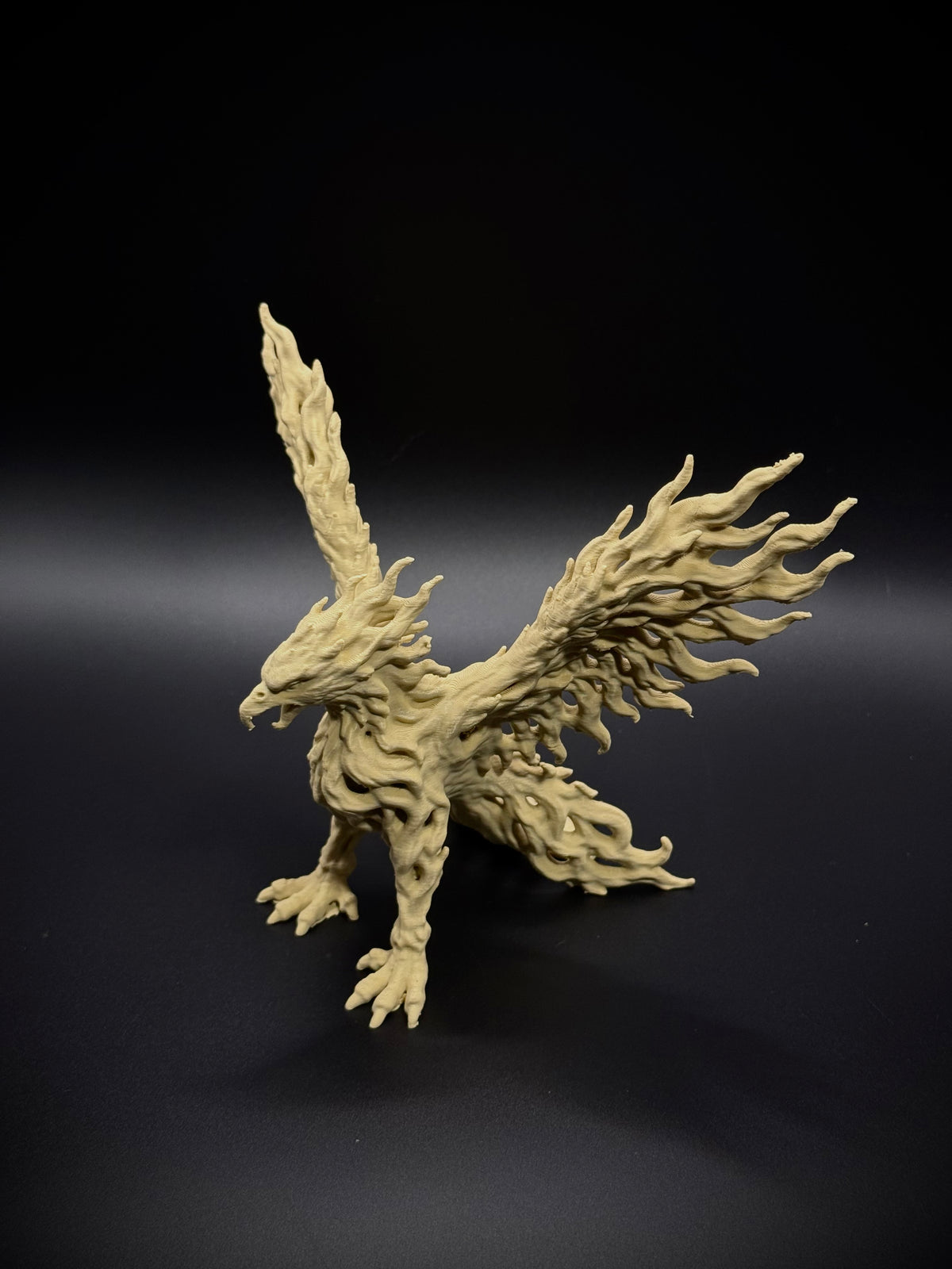 Skulptur Phönix Flammen Voronoi