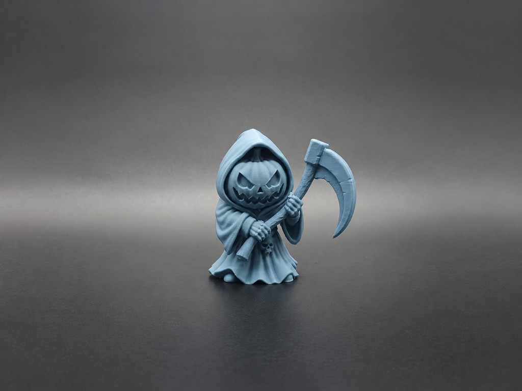 Grim Grin Chibi Kürbiskürbis-Sensenmann Figur Deko