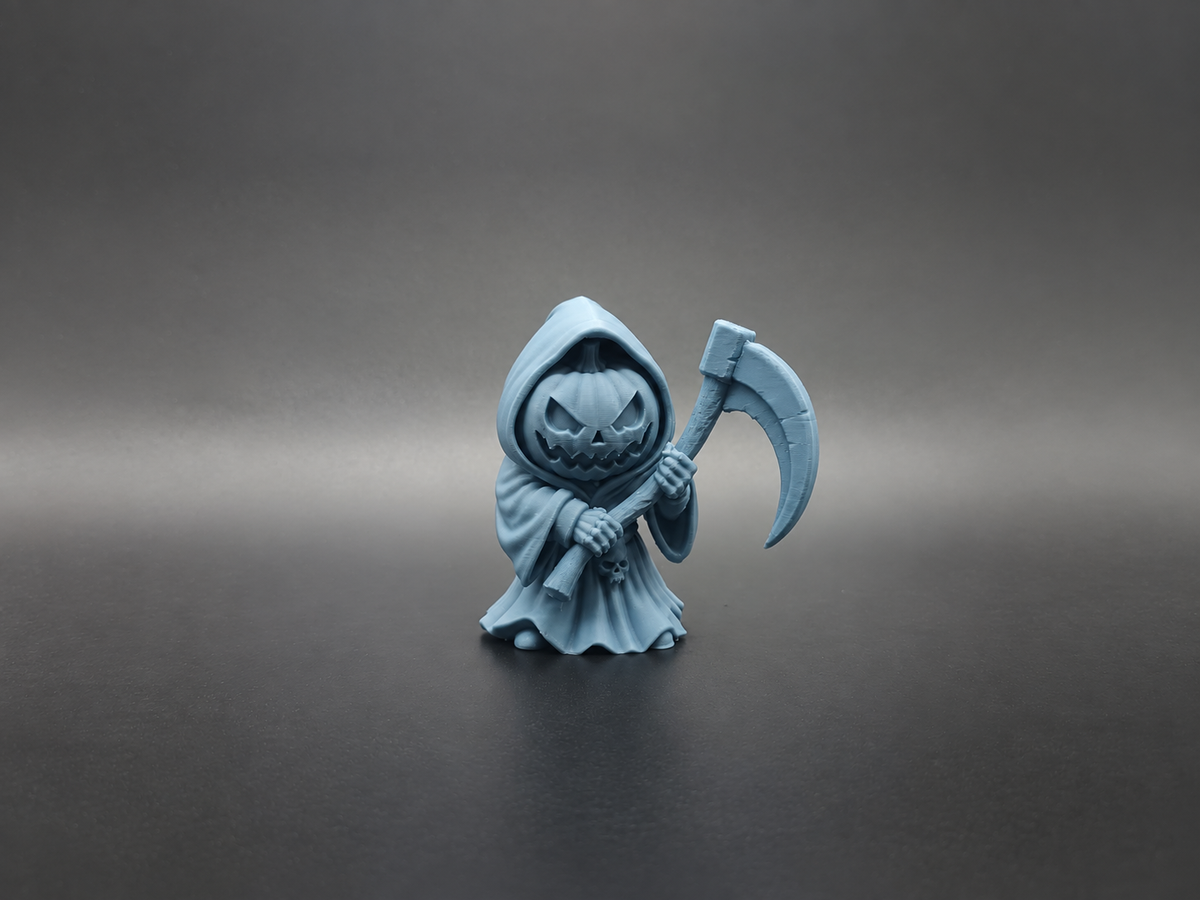 Grim Grin Chibi Kürbiskürbis-Sensenmann Figur Deko