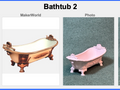 Puppenhaus Mini Badewanne aus der viktorianischen Ära 2 Miniatur 1:12