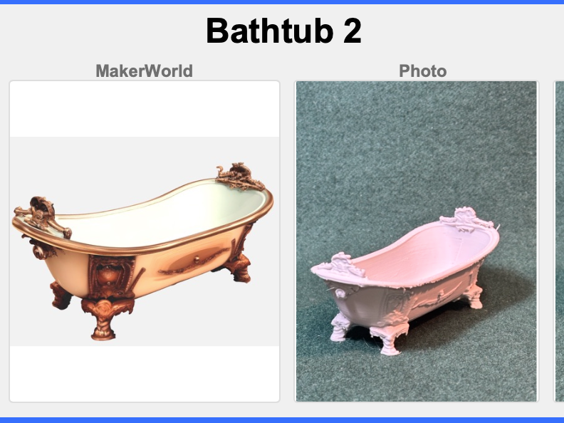Puppenhaus Mini Badewanne aus der viktorianischen Ära 2 Miniatur 1:12