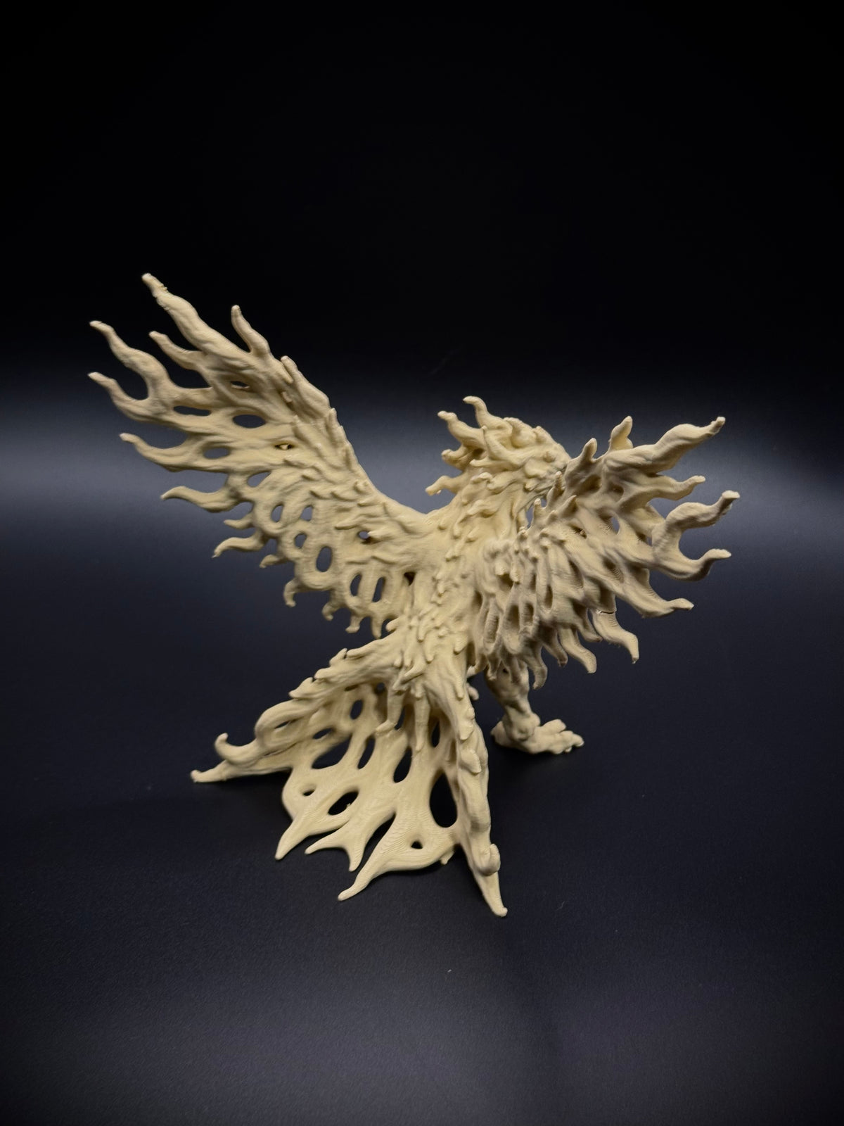Skulptur Phönix Flammen Voronoi