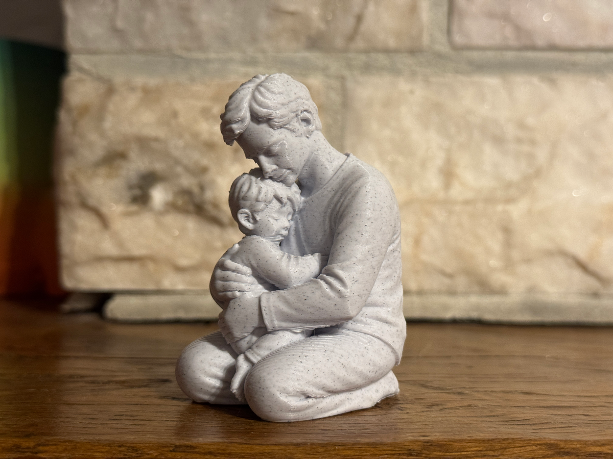 Figur Vater mit Sohn Deko