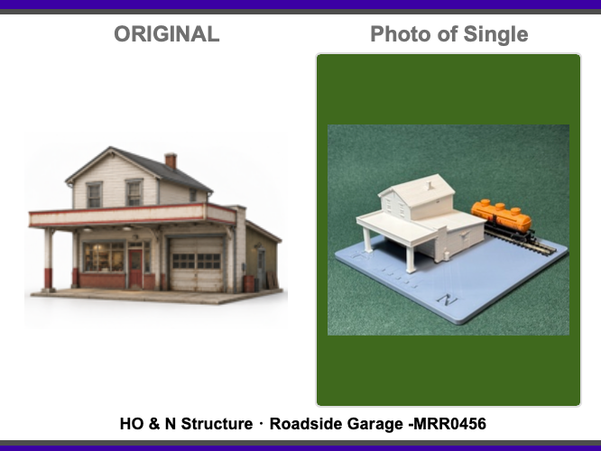 HO & N Struktur Straßenrandgarage Modelleisenbahn H0 Spur N Diorama