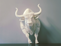 Stier geschnitzt Wanddeko