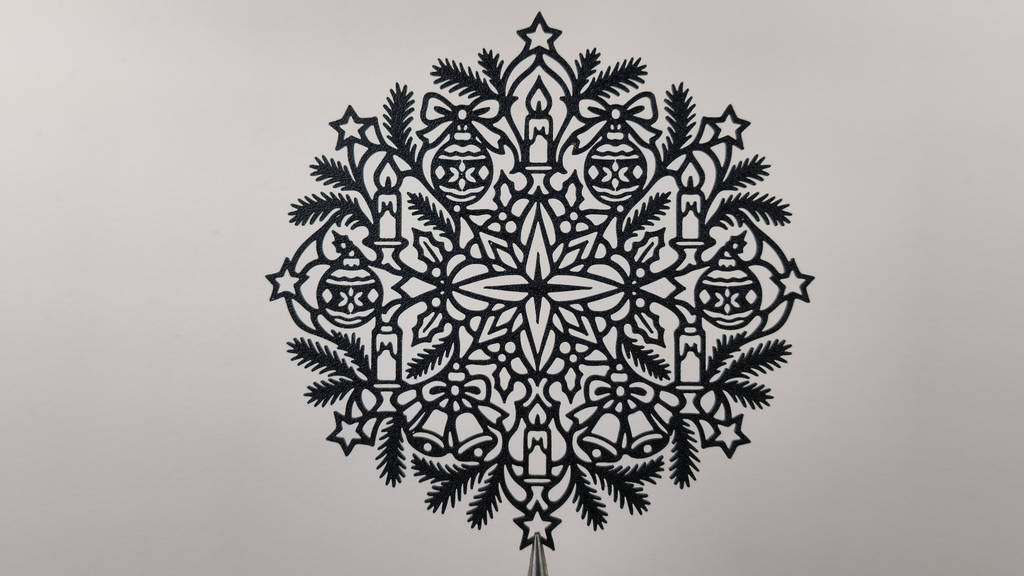 Weihnachtsornament Mandala Wandkunst Wandbild Wanddeko Wanddekoration Deko