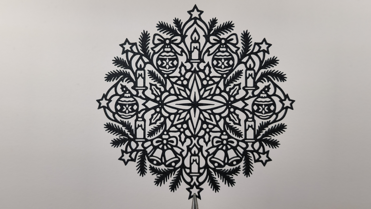 Weihnachtsornament Mandala Wandkunst Wandbild Wanddeko Wanddekoration Deko