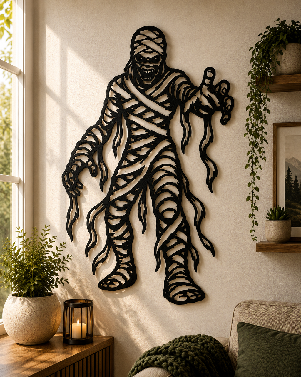 Mumien-Horror-Wandkunst Wandbild Wanddeko Wanddekoration Halloween Deko