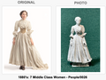 1880er 7 Frauen der Mittelklasse Personen 0026 Figur Deko Statue Fantasy