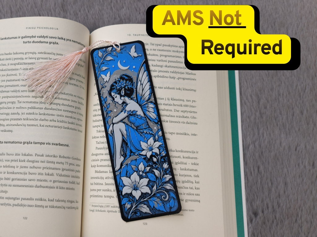 Lesezeichen Blauer Mond Fee Blumen Buch Leseratte Fantasy Mittelalter