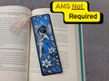 Lesezeichen Blauer Mond Fee Blumen Buch Leseratte Fantasy Mittelalter