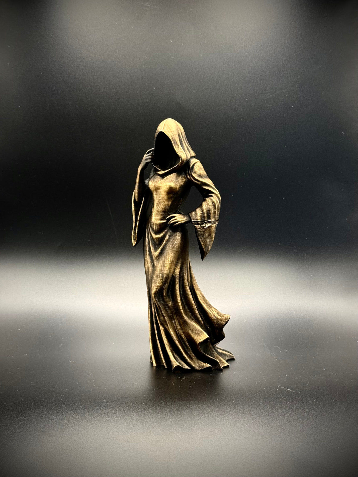 Figur Sensenfrau gesichtslos Gothic Deko