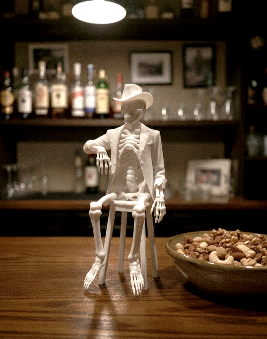 Skelett Bar vergessen Figur