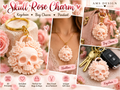 Totenkopf & Rosen-Anhänger Schlüsselanhänger oder ohne Kette Schmuck Charm