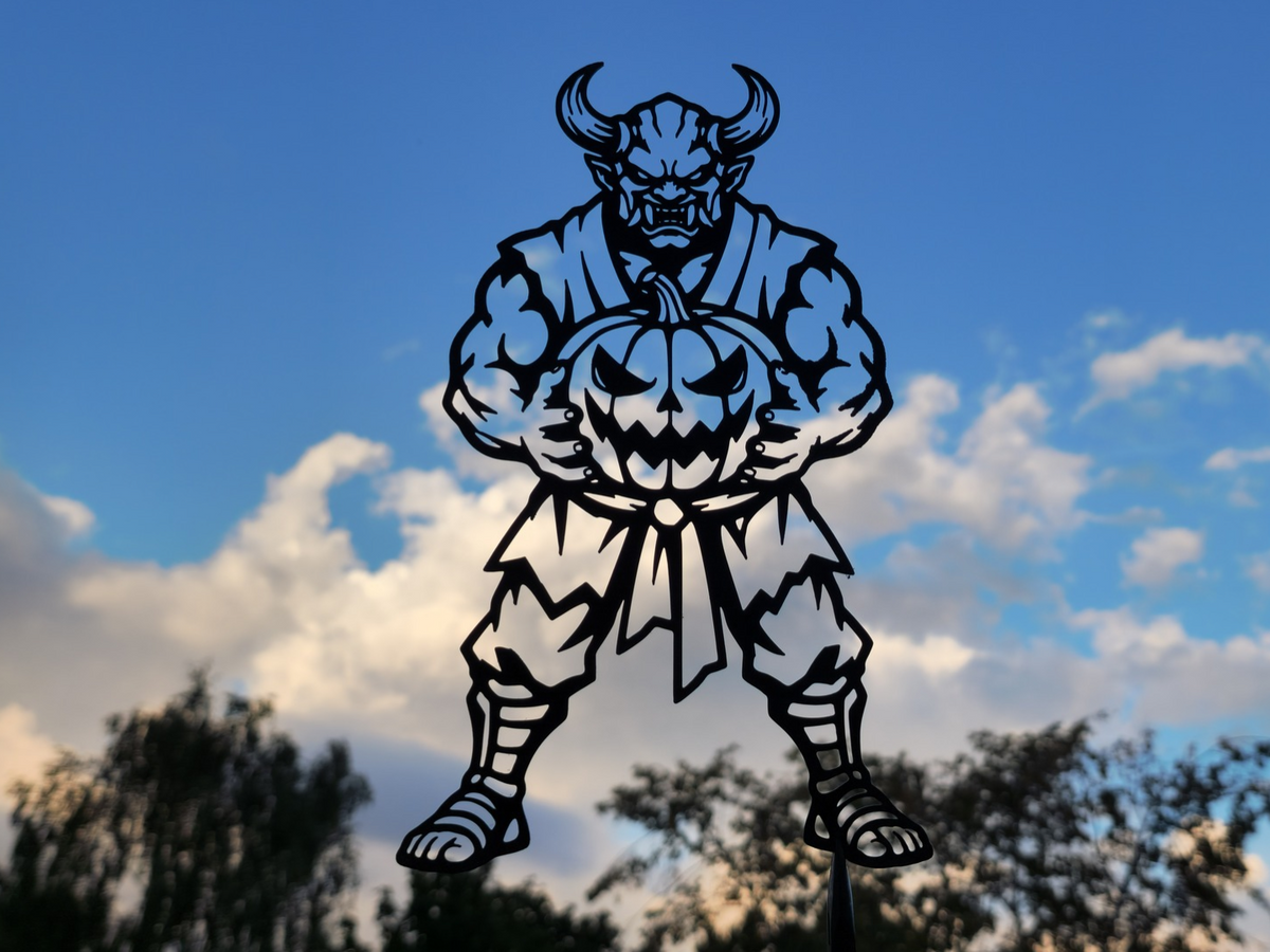 Oni-Dämon Kürbis Halloween Wandkunst Wandbild Wanddeko Wanddekoration Deko