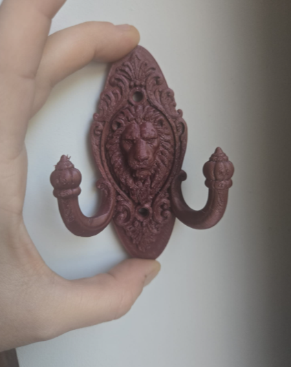 Viktorianischer Löwen-Doppelwandhaken Figur Deko Statue Tierfigur Tiere
