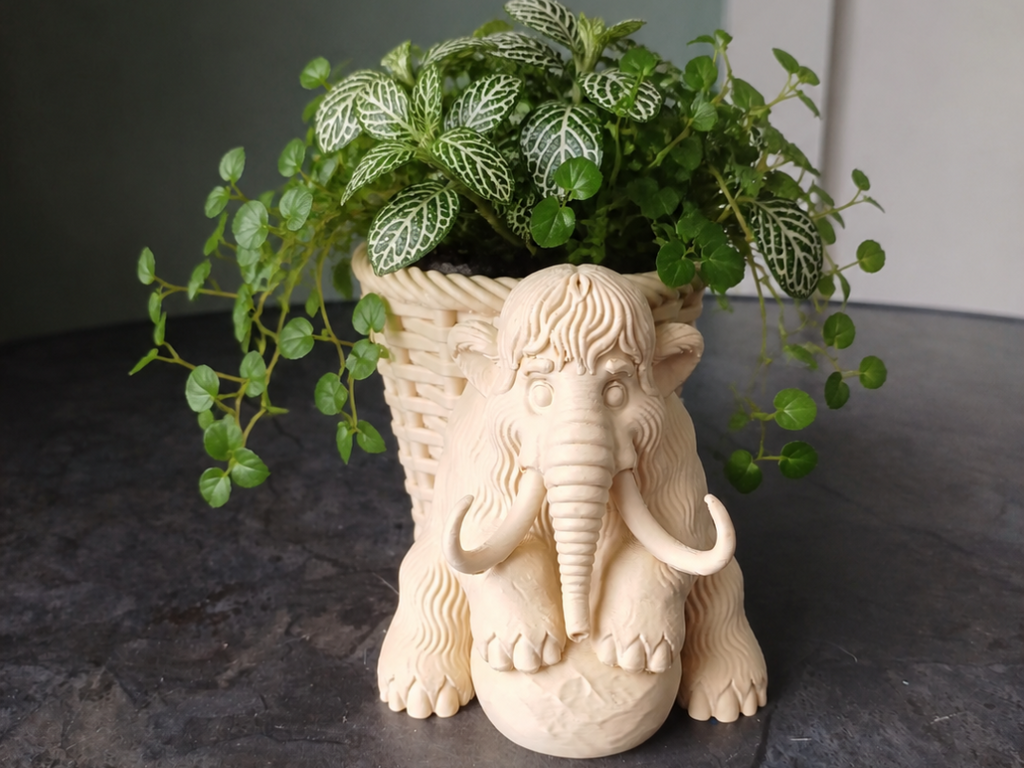 Niedlicher Mammut-Pflanztopf Blumentopf Übertopf Tierliebhaber Geschenk