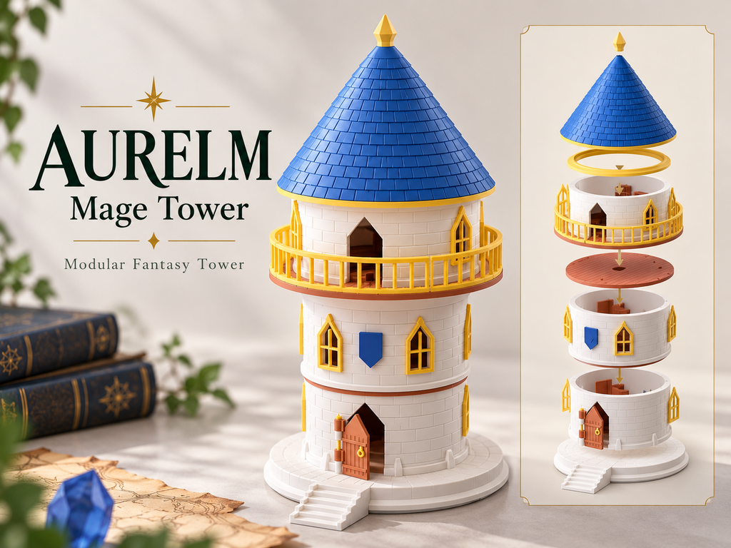 AURELM Magierturm Figur Deko Statue Skulptur Dekoration Geschenk Vitrine