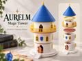 AURELM Magierturm Figur Deko Statue Skulptur Dekoration Geschenk Vitrine
