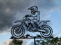 Dirt Bike Fahrer 2D Wandkunst Wandbild Wanddeko Wanddekoration Wohnzimmer