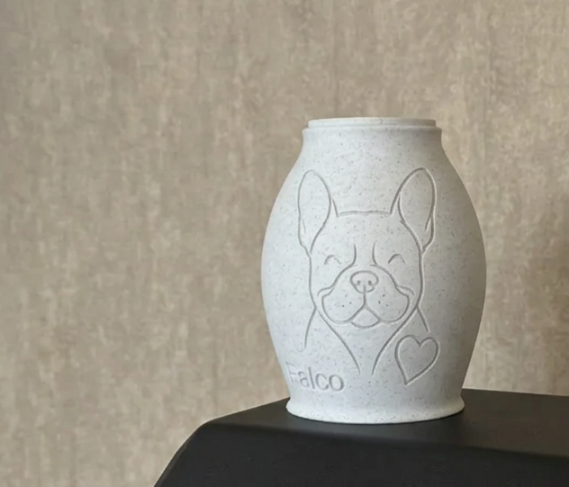 Tierurne Französische Bulldogge Linien-Design